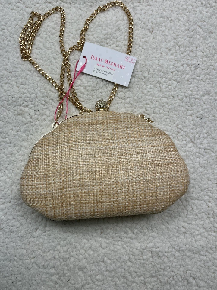 Isaac Mizrahi Clam Shell Purse Clasp Hand Bag DQ812614 New York Clutch Bag - Image 3 of 4