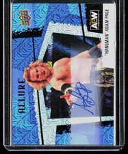 2022 Upper Deck Allure AEW #106 Hangman Adam Page Autographs Blue Line #/35