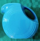 Fiesta Turquoise Large Disc Water Pitcher 7" READ EUC