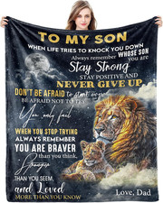 Son Gifts from Dad Blanket Gifts for Son from Dad Son Blanket from Dad to My Son