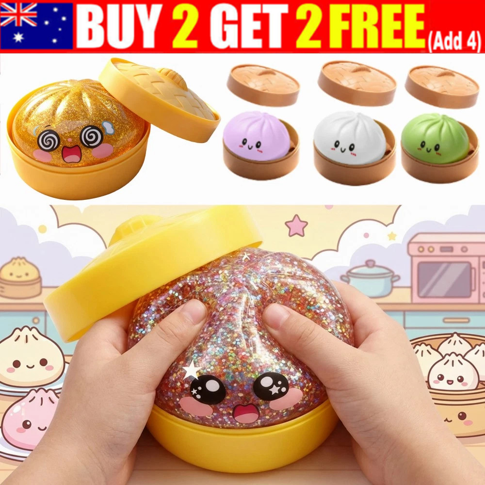 Rare Glitter Dumpling Squi-shy Toy Mystery Blind Box Bao Bun Stress Relief Toy