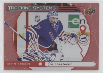 2025 Upper Deck Series 1 Tracking Systems Red 158/199 Igor Shesterkin #TS-1 10ua