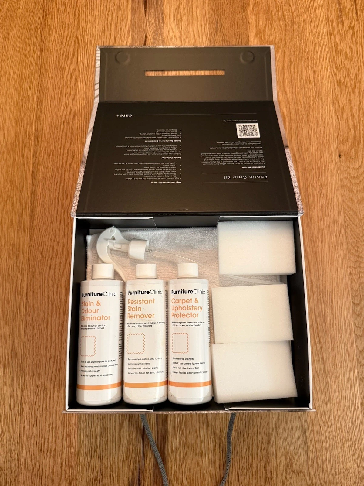 Furniture Clinic Fabric Care Kit Protector Stain Remover Cloth - Brand New Boxed