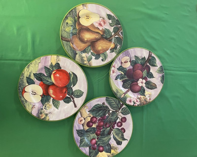 Villa d'Este Hand Decorated in Italy Decorative Plates Set of 4