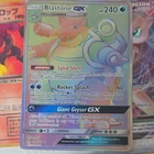 Pokemon Blastoise GX Rainbow Rare Collectible Card