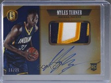 2015 Gold Standard Rookie Jersey Prime Jumbo AU 16/25 Myles Turner #333 Auto 0tw