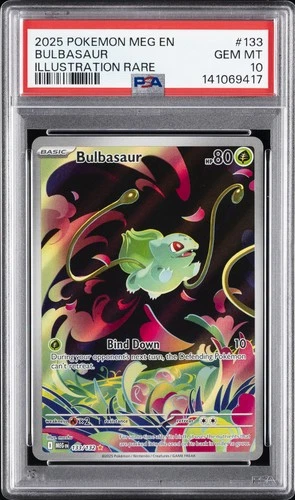 2025 POKEMON MEG EN-MEGA EVOLUTION ILLUSTRATION RARE #133 BULBASAUR PSA 10