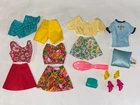 Vtg Barbie Summer Outfits & Accessories Lot of 14 Items Floral 1990s