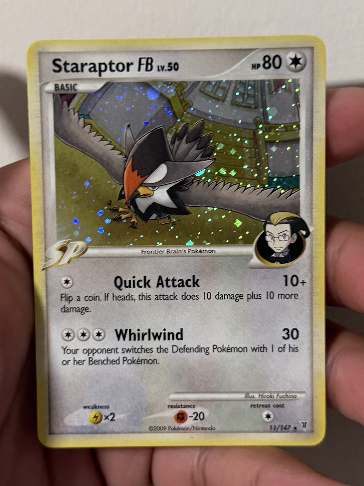 STARAPTOR FB LV. 50 Supreme Victors POKEMON Holo 2009 Trading Card 11/147