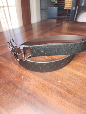 NWT Original TRUE RELIGION Lumin II Textured Embossed Belt Size 38 Reversible