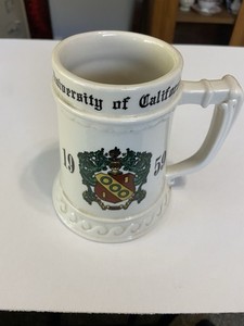 Vintage 1959 Alpha Gamma Delta sorority ceramic stein mug Univ of Cincinnati