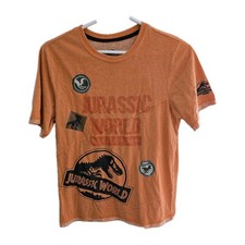 T-Rex Jurassic Park Retro Dinosaur T-Shirt Youth Kids XXL 2XL Orange