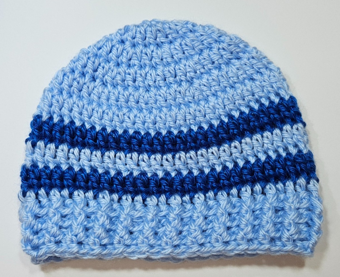 Beanie 3 - 6 Months Baby Boy Hat Handmade Crochet Striped Co