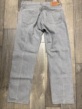 Levi s 501xx Red Tab Rigid Grey Denim Jeans - 36x34 Made in Mexico