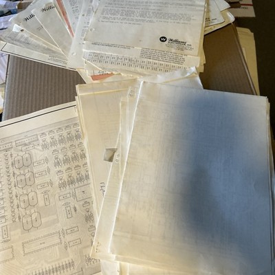 Miscellaneous Paper Lot Williams Pinball arcade game Owners manual
