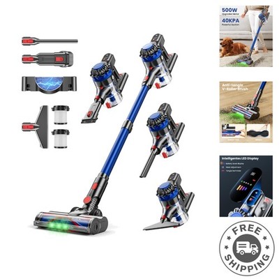 Stylish Cordless Stick Vacuum - 500W/40Kpa Suction, 60 Minutes of Cleaning Power