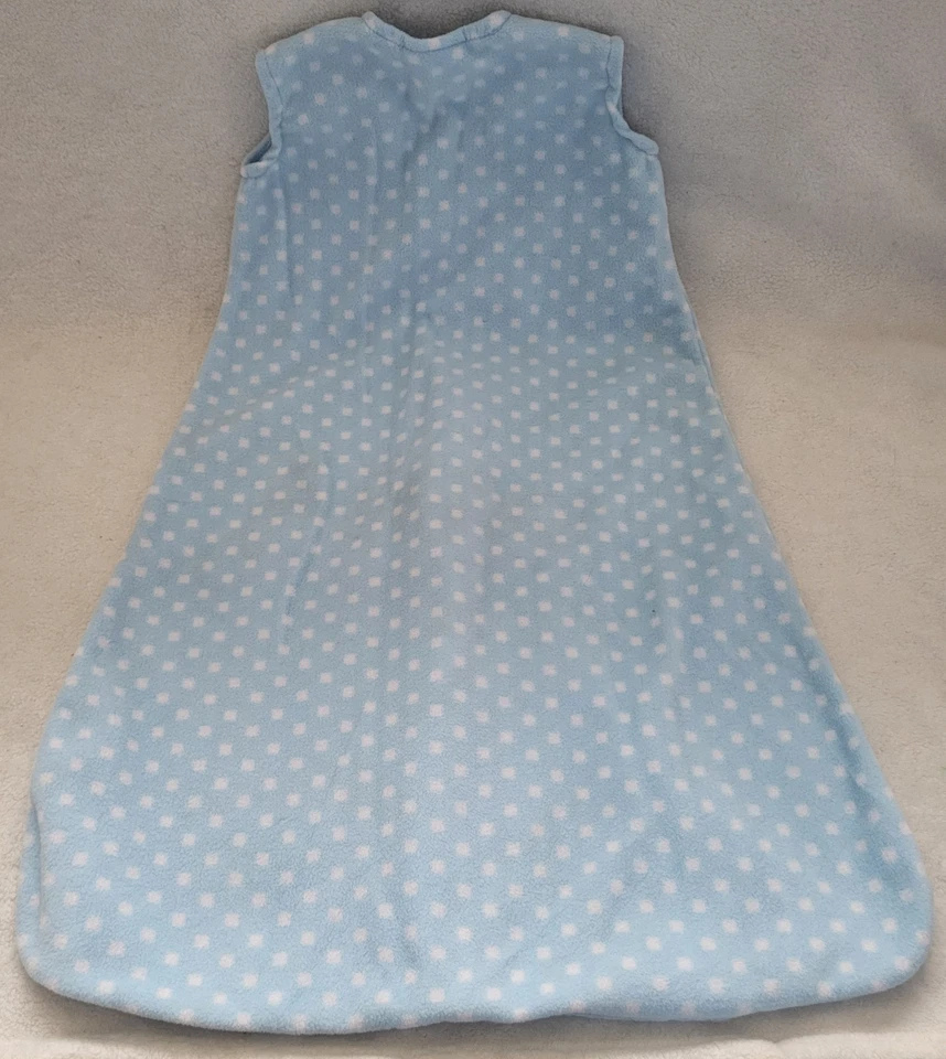 Halo Sleep Sack Infant Boy Birth-6M Size S Blue White Polka Dot Wearable Blanket - Image 2 of 4