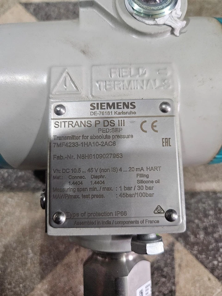 Siemens SITRANS P DS III 7MF4233-1HA10-2AC6 Pressure Transmitter - Image 3 of 4