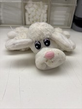 Tonka Pound Puppies Fuzzies 1985 lamb sheep Easter plush toy pink bow vintage