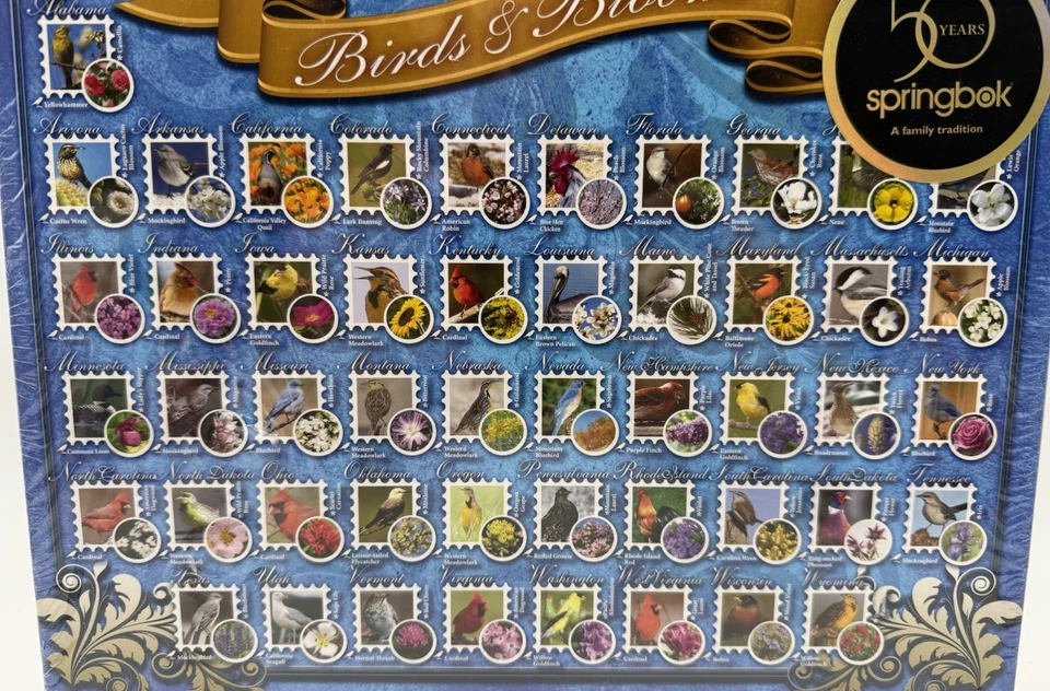 Springbok 1000 Piece Puzzle Encyclopedia Britannica "Birds and Blooms" (24"x30") - Image 2 of 4