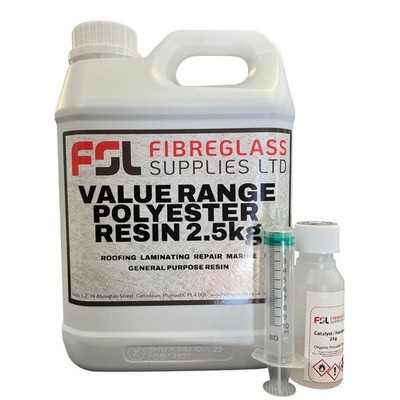 2 kg GP Polyester Fiberglasharz + Katalysator Wertbereich. Dachboot Reparatur.