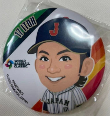 WBC Hiromi Ito 2023  Samurai Japan Can badge WORLD BASEBALL CLASSIC 2023