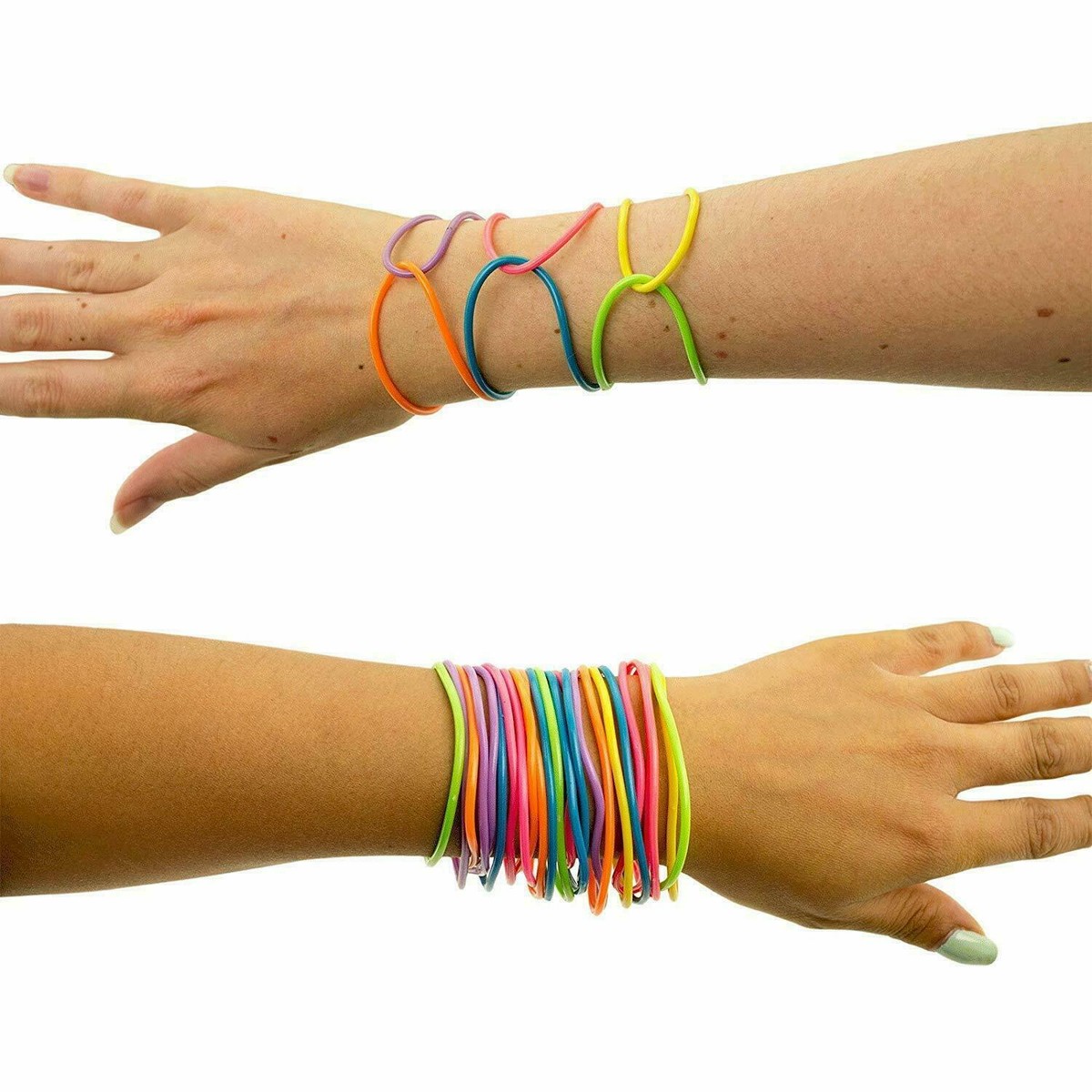 GOGO 100 Bracelets Jelly En Silicone – Taille Ado 20,3 Cm, Multicolores, Hyper Résistants