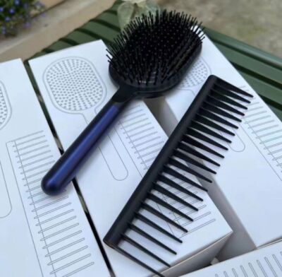 Neu Dyson Entwirrkamm Lockenkamm und Paddelbürsten Styling Set Dark Blau ~ DE *