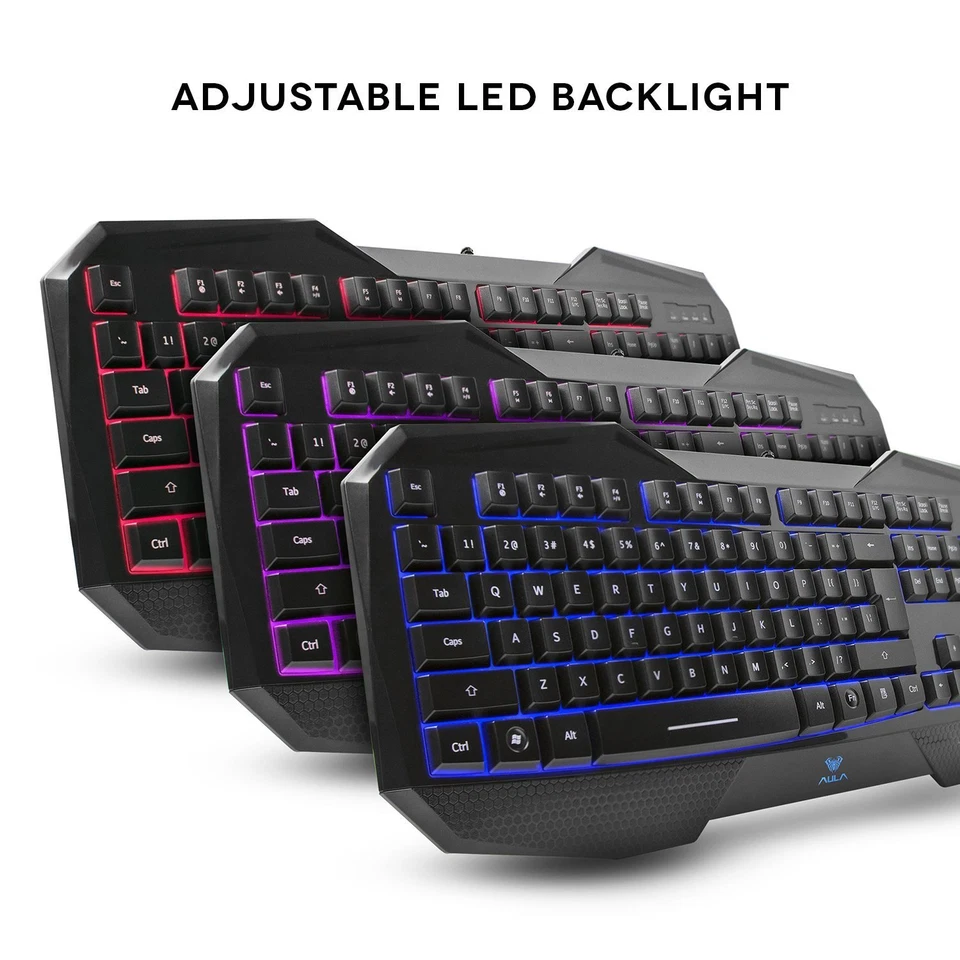 Beastron Backlit Gaming Keyboard and Mouse Combo with Adjustable DPI for Gamers - Image 4 of 4