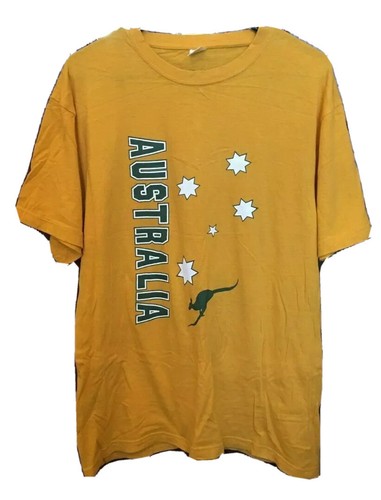 AUSTRALIA GREEN \u0026 GOLD T-SHIRT SIZE 