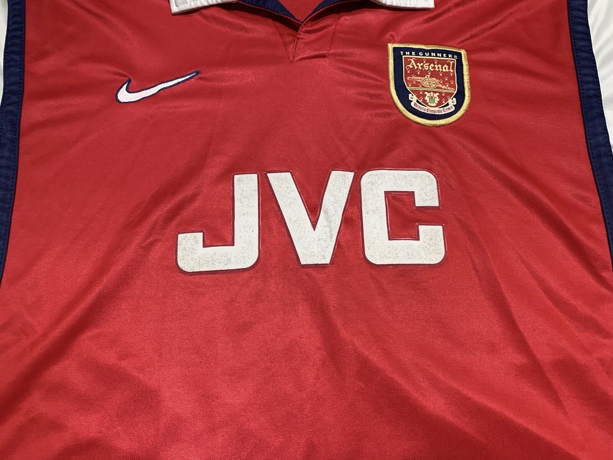 Vintage Nike Arsenal 1998/99 Home Soccer Jersey T-shirt Size S | eBay
