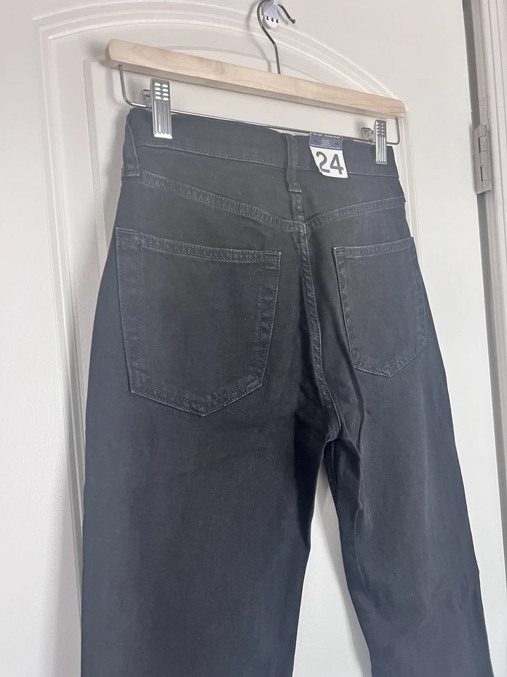Pantalones de mezclilla sueltos Gap para mujer tiro alto años 90 nuevos con etiquetas, talla 24 00R negros precio de venta sugerido por el fabricante $80 Foto 2 de 4