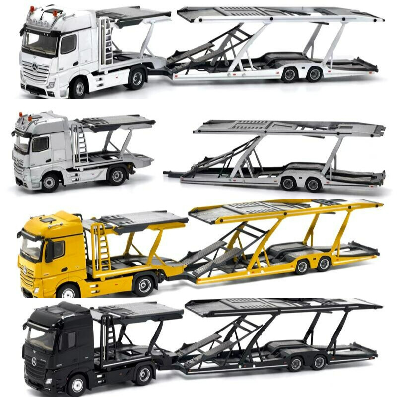 Unique Model 1/64 メルセデスベンツ　アクトロス　トレーラー Unique Model×Tiny 1:64 MB Actros Double decker trailer Model Car
