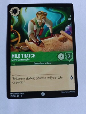 DISNEY LORCANA INTO THE INKLANDS NON FOIL Milo Thatch Clever Cartographer