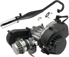 49cc 50cc 2 Stroke Engine Motor + Exhaust For Pocket Dirt Bike Scooter ATV Quad