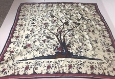 vintage scarf rose bush roses 31" square