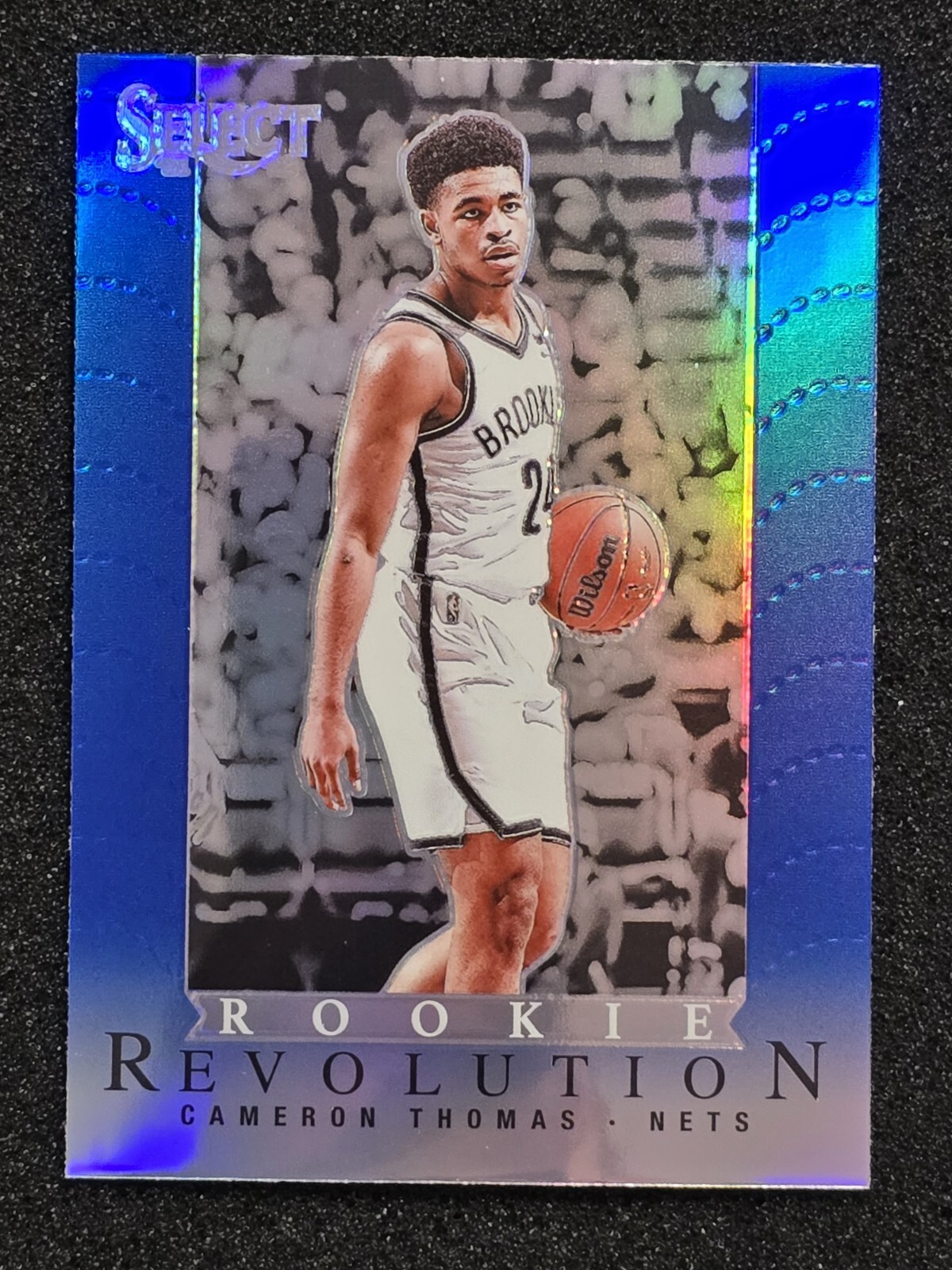 2021-22 Panini Select Prizm Blue- Rookie Revolution #7 Cameron Thomas (RC)