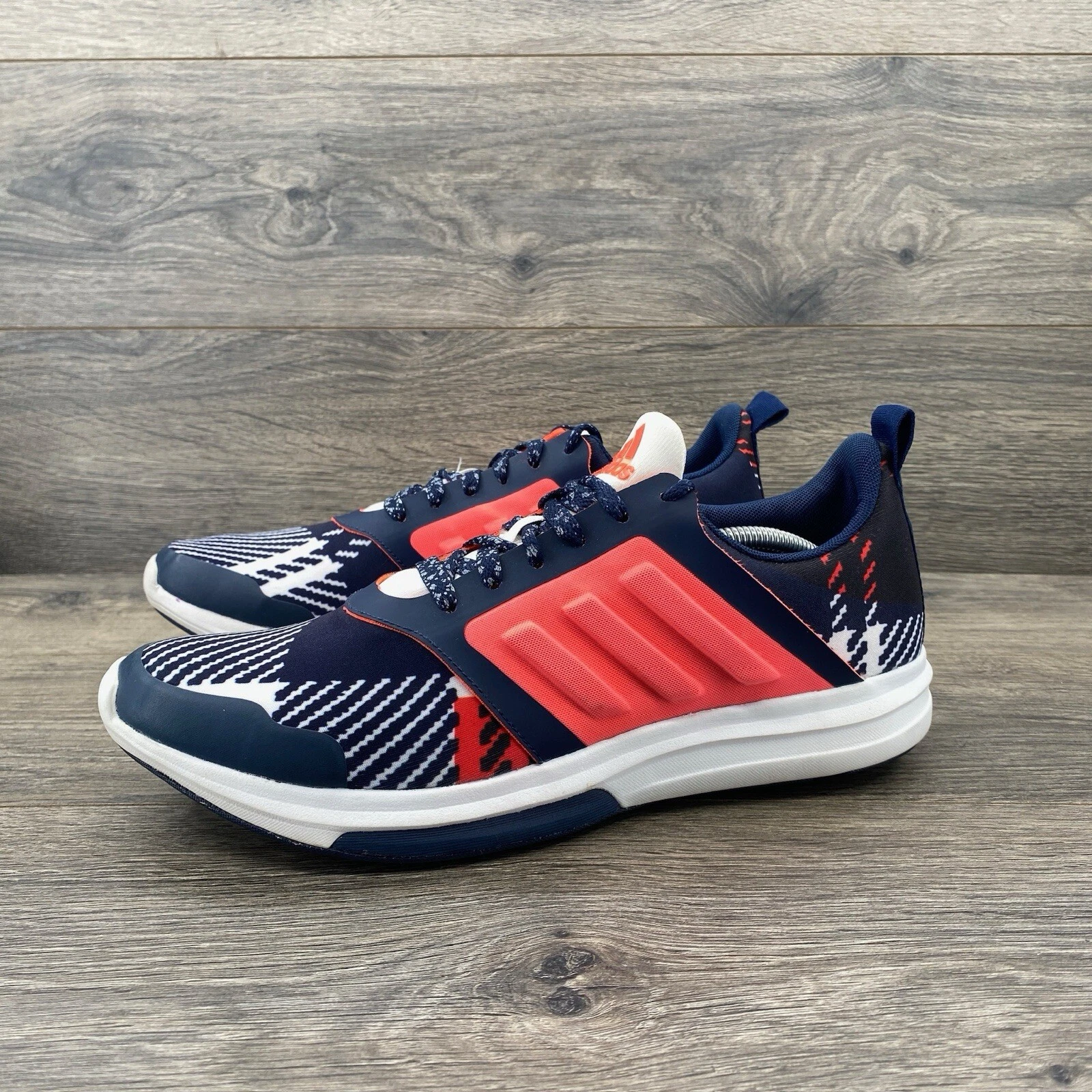 Scarpe Adidas Donna Stella Yvori Taglia 9.5 Blu Bianco Arancione AQ6328 Atletiche