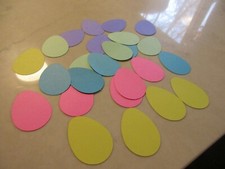 Egg Die Cuts, Easter Egg Die Cuts, 5 Colors