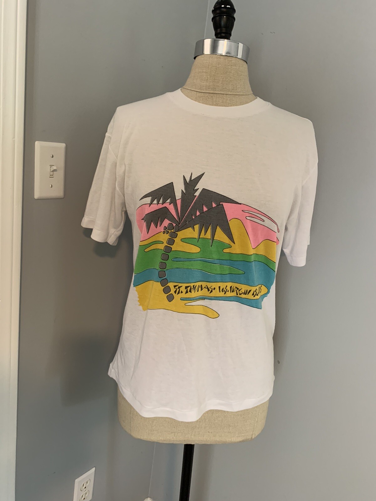 T-shirt MIAMI FLORIDA USA Noir - Coton, Neuf Avec étiquettes, Marque B&C