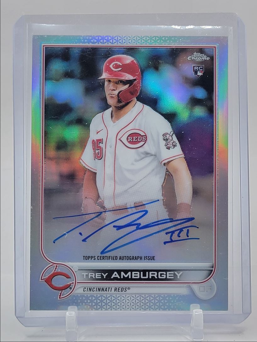TREY AMBURGEY 2022 TOPPS CHROME ROOKIE AUTOGRAPH REFRACTOR RC AUTO /499 Q1792
