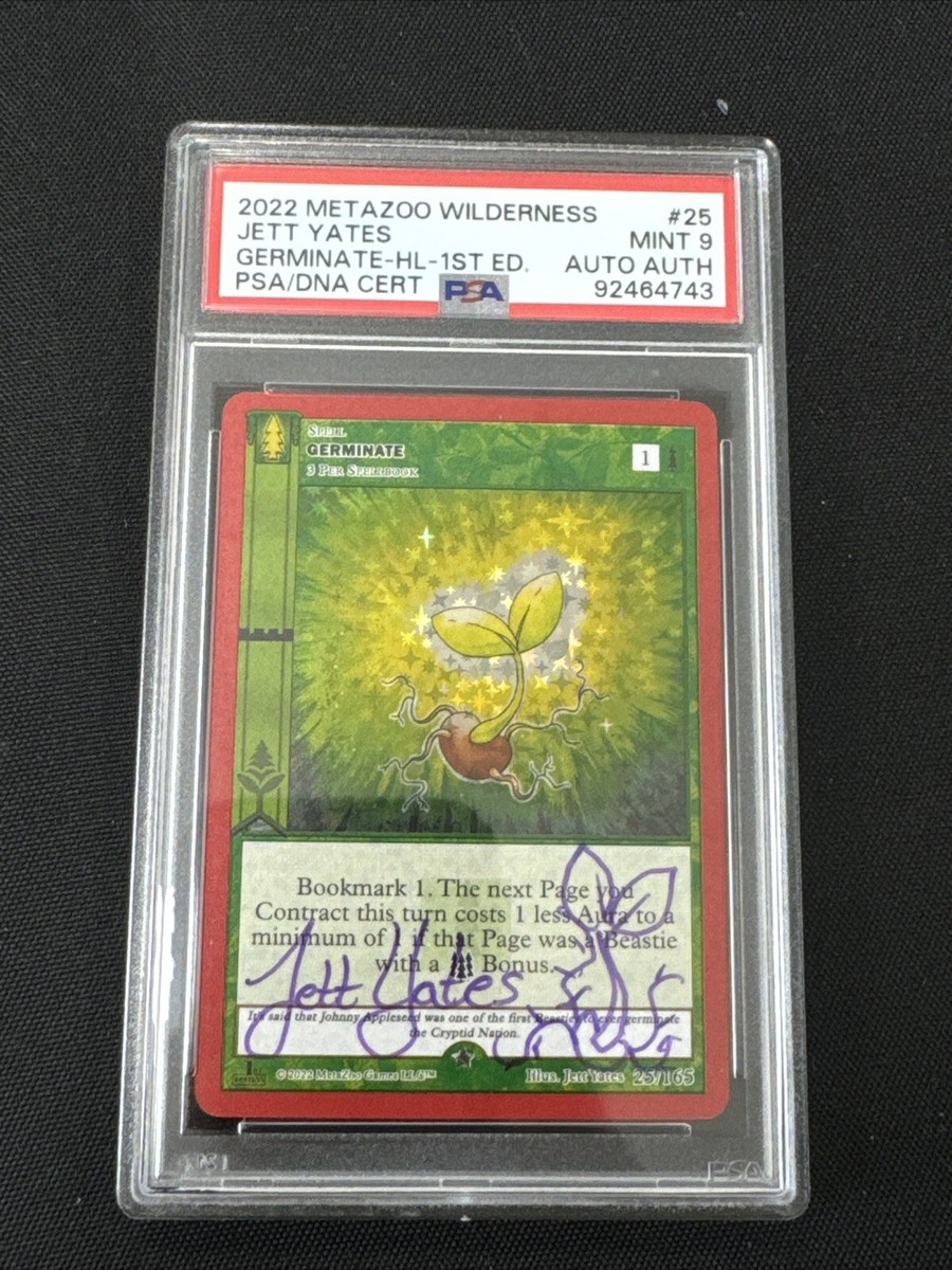 2022 Metazoo Wilderness Jett Yates #11 Signed Germinate 1st