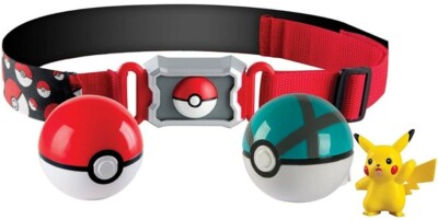Pokemon Clip 'N' Go Bandolier Set Poke Ball Carry Bag Pikachu 