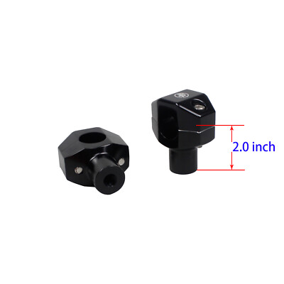 Black 1.0'' Clamp Risers Kit for Harley Super Wide Glide Fat Bob Softail Custom