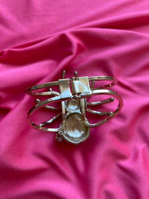 Betsey Johnson Enchanted Forest HUGE Pink Spider AB Hinged 