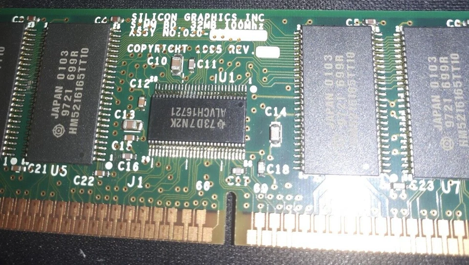 128MB Silicon Graphics 32MB x 4 PC100 030-0876-002 ECC Unbuffered 168-Pin DIMM - Image 2 of 4
