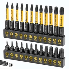 Torx Bit Set Amartisan 24-Piece Security 24-Piece Black