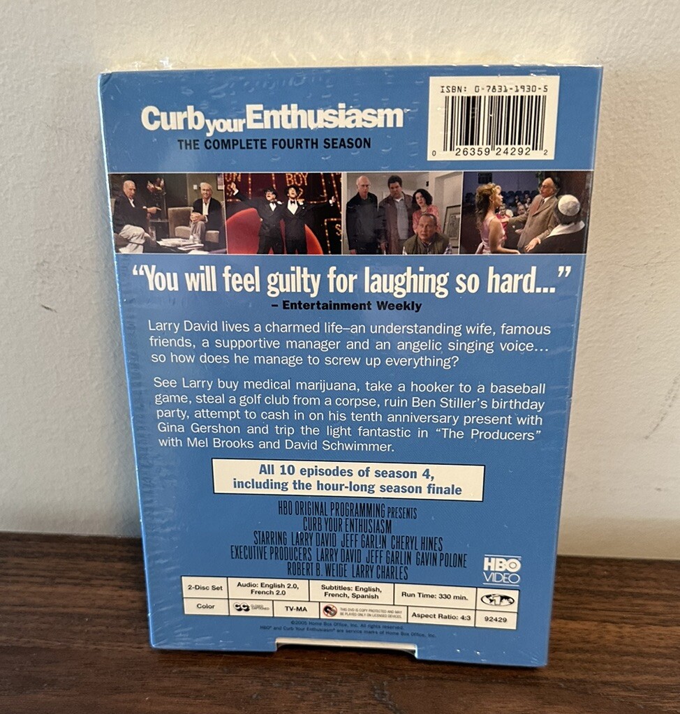 Curb Your Enthusiasm: The Complete Fourth 4th Season DVD HBO Brand New  Sealed