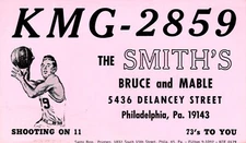 Philadelphia Pennsylvania KMG-2859 QSL Radio Postcard