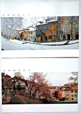 LOT de 2 Grande Carte Postale luxe ANNECY LAC FRANCE POSTCARDS NEUF 12 x 17cm ⭐